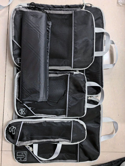 Compression Packing Cubes Set Mesh Travel Organizers for Luggage Suitcase Lightweight  Storage Bags with SeeThrough Panel
