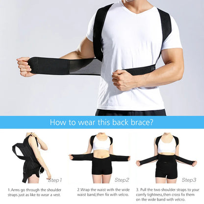Male And Female Back Posture Corrector Shoulder Posture Corrector With Waist Support Used To Improve Posture ﻿