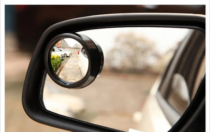 Car Rearview Mirror Car Blind Spot Mirror 360° Car Reversing Assist Mirror Glass Bezel-less Fan-shaped Small Round Mirror