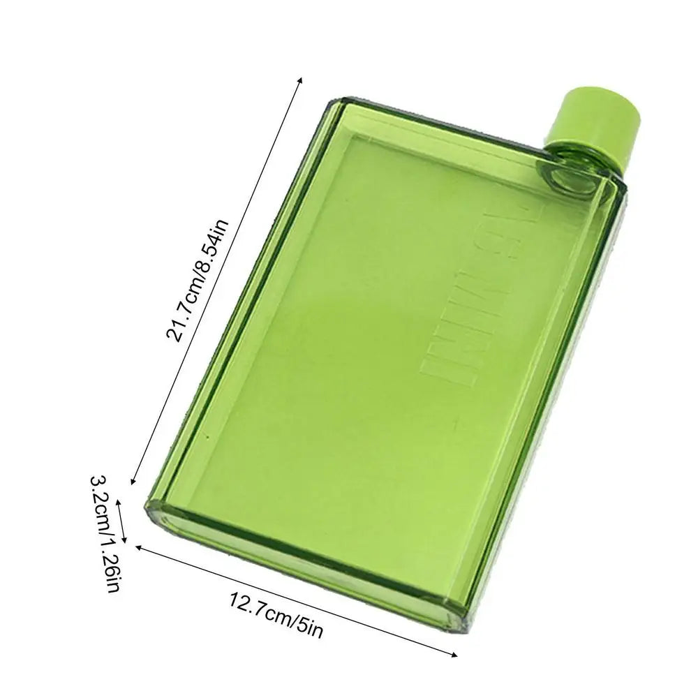 Flat Bottle Portable Stylish Drink Bottle BPA Free Water Bottle 350ml/420ml Book Drink Water Bottle For Sports Travel School