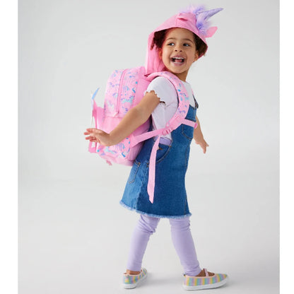 Australian Smiggle Backpack Pink And White Unicorn Student Stationery Backpack Lunch Bag Water Cup Student Gift