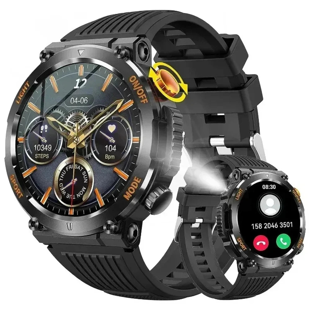 Smart Watch Men Bluetooth Call Health Monitor Sports Smart Watch IP67 Waterproof Outdoor Sports Watch 100+ Sports Modes