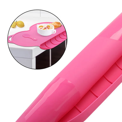 Silicone Placemats,Kids Feeding Mat Portable with Personalised Collapsible Baby Eating Food Catcher Pocket Eholder Fits Most Hig