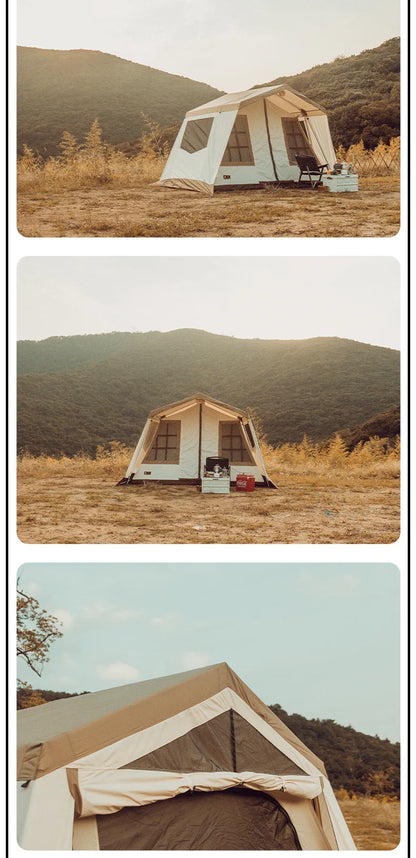 Multi Person Camping Cabin Outdoor Rain Proof Camping Luxury Villa Camp Large Tent