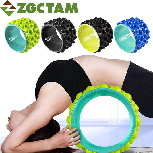 Back Roller Massager, Deep Tissue Massage Tools, Myofascial Release Trigger Point Yoga Wheel Foam Roller for Muscle Pain Relief