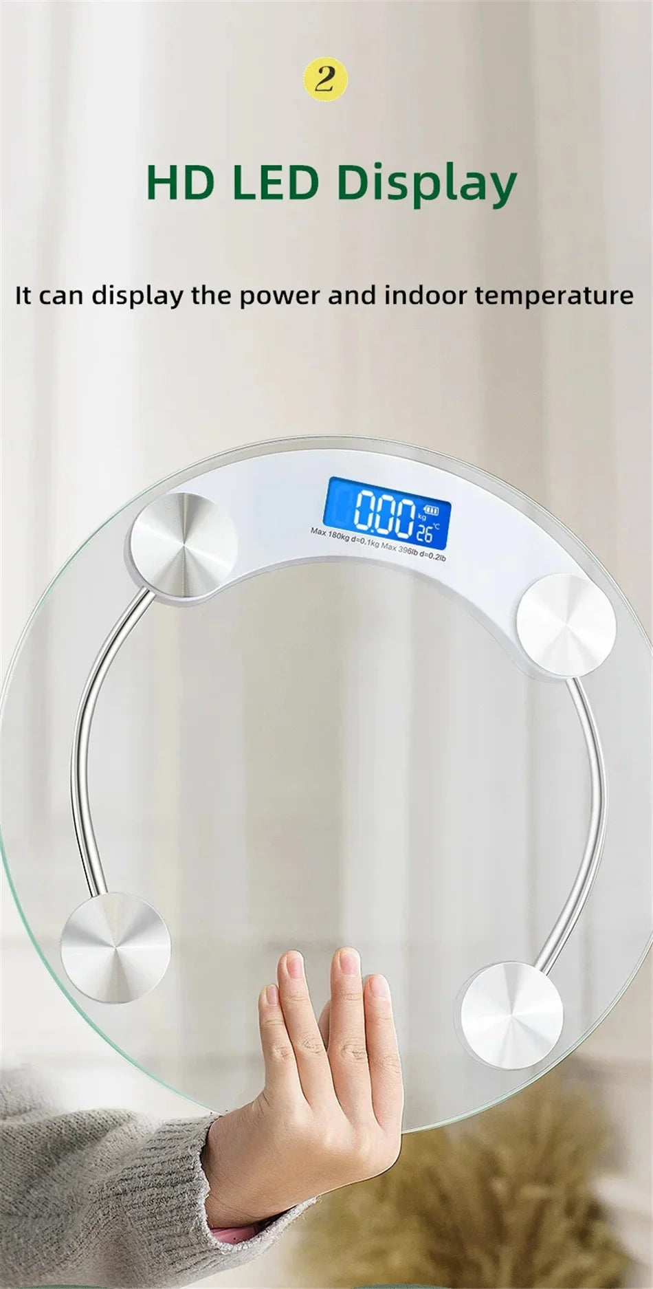 Electronic Weight Scale Household Smart Electronic Scale Glass Scale Into Human Scale Weighting Digital Bathroom Scales