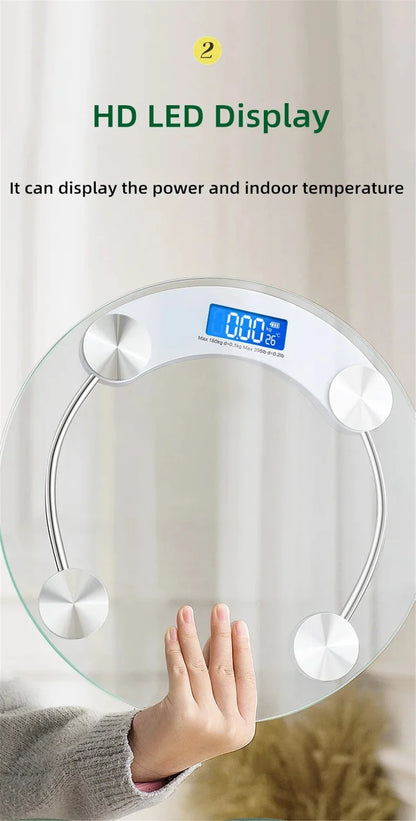 Electronic Weight Scale Household Smart Electronic Scale Glass Scale Into Human Scale Weighting Digital Bathroom Scales