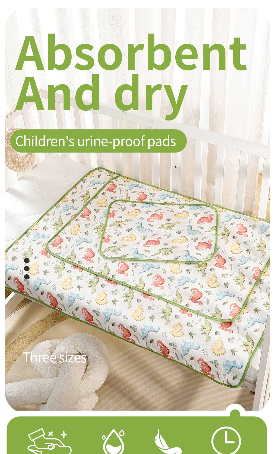 Elinfant S/M/L Size Portable Diaper Changing Mat,Waterproof Foldable Baby Changing Pad,Bedding, Mattress, Replacement cover