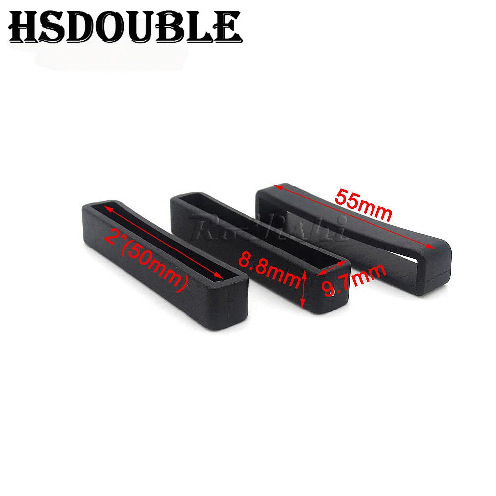 10 Pcs/Pack Plastic Belt Loop Keeper Square Loop Buckles Belt Harness Backpack Straps