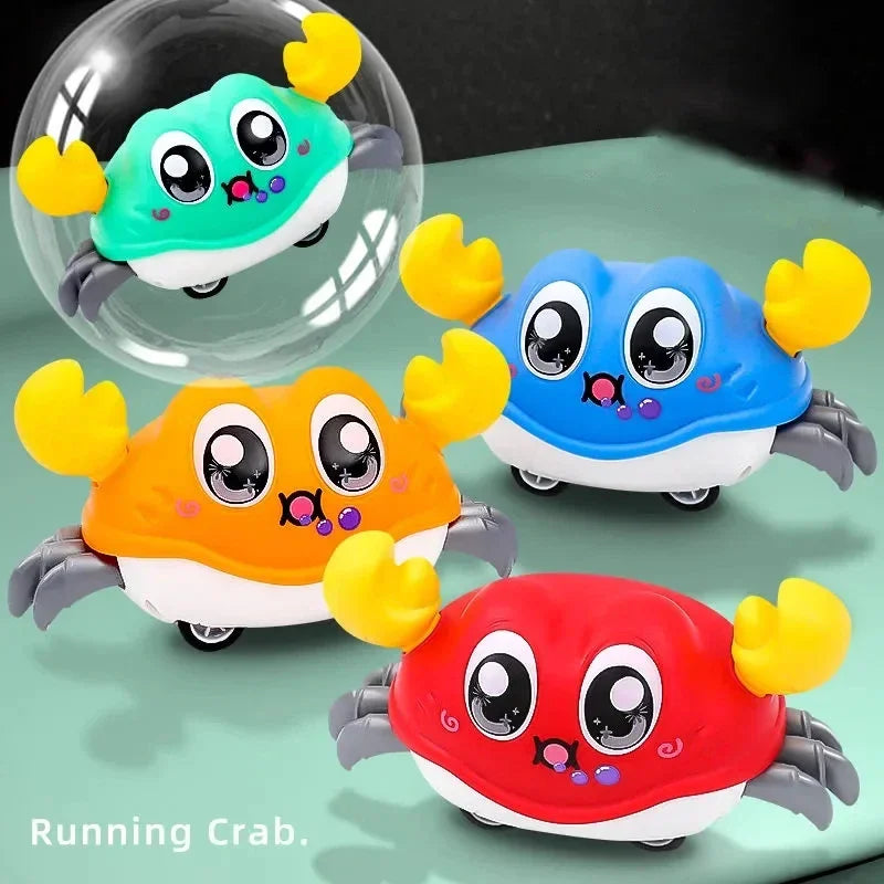 Crawling Crab Toys for Baby,Crawling Sensory Toys Infant Learning Crawl Toddler Development Babies Interactive Walking for 0-12M