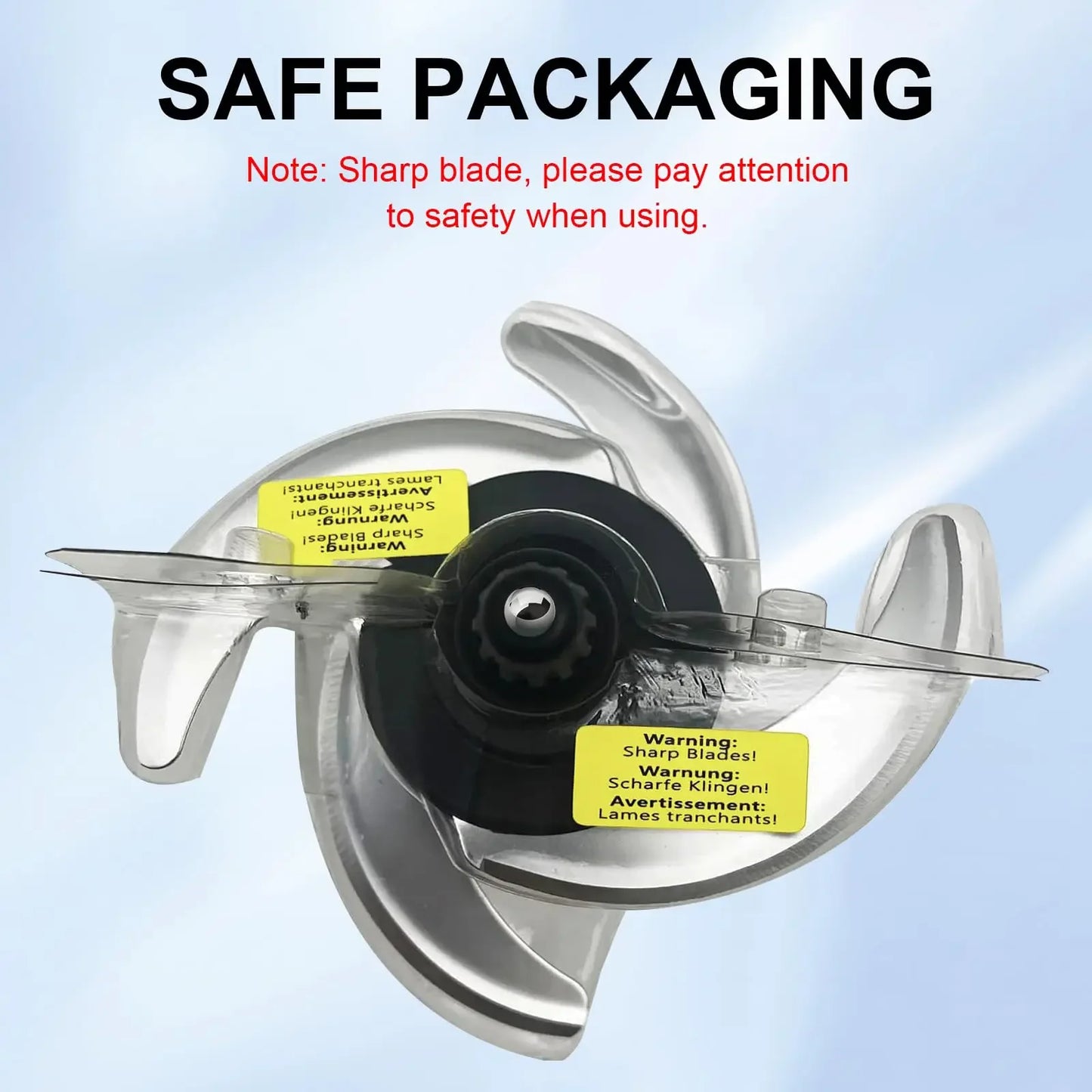 Blender 4 Blade Replacement for Ninja 64-oz 72-oz Food Processor Bowl Chopping Blade FitsBL682 BL770 BL910 BN600 BN601 BN801