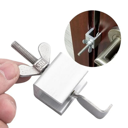 Portable Door Lock Travel Hotel Lock Dual Nut Adjustment Privacy Doors Lock Anti-Theft Door Stopper for Home Security Door Stop