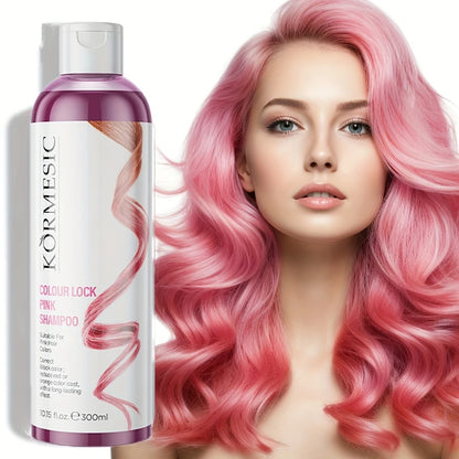 Color-Protecting Shampoo,Pink Setting Shampoo,Color Locking Care Shampoo,Enhance Color Retention Shampoo Makeup Color Protection