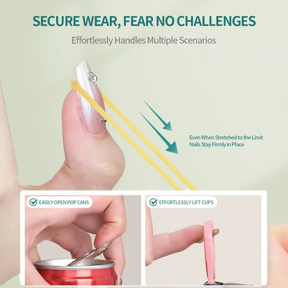 Nailpop Press On Nail Glue Super Strong Long Lasting Fast Drying No UV Lamp Needed Hypoallergenic Gentle Adhesive for Fake Nails