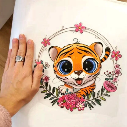 Rainbown Unicorn Heat Thermal Transfer For Clothes Cute Cartoon Iron-On Transfers Sticker On Babys Clothes DIY Aniaml Applique