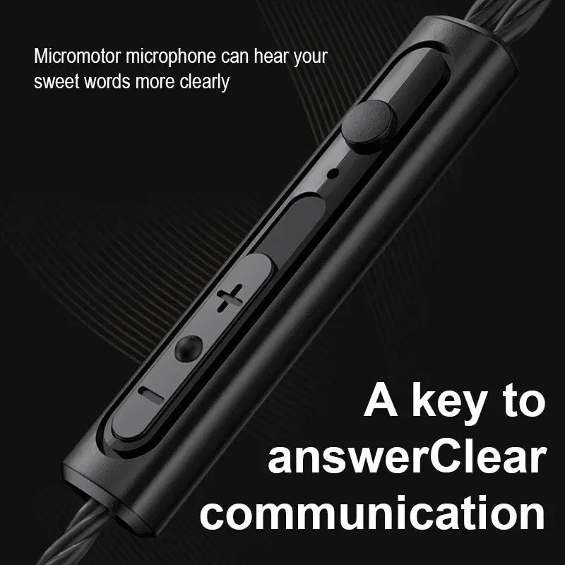 Android Mobile Phone DrivebyWire Headset Metal Heavy Bass Computer PC Headset InEar Sports Headset