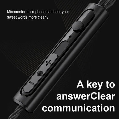 Android Mobile Phone DrivebyWire Headset Metal Heavy Bass Computer PC Headset InEar Sports Headset