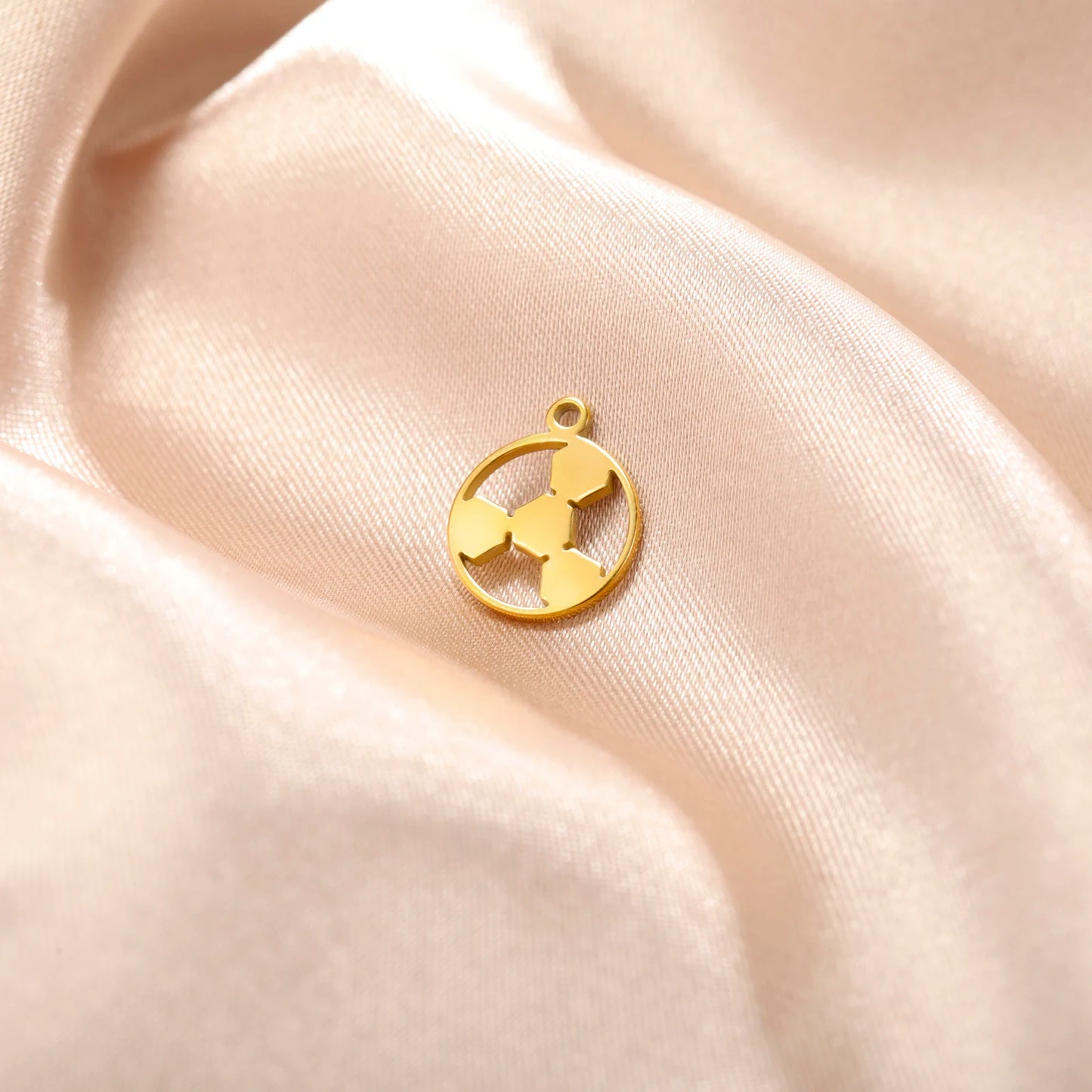 10pcs Stainless Steel Sports Football Charms DIY Bracelet Necklace Jewelry  Handmade Group Gifts Accessories Wholesale