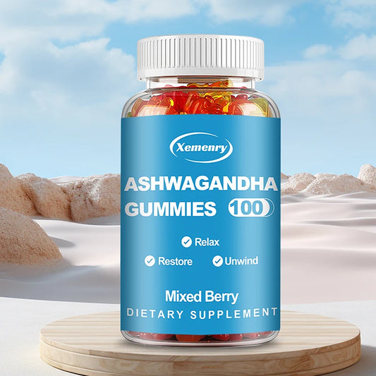 Ashwagandha Gummies - Enhances Energy, Help Recover Strength & Endurance, Relax, Promote Metabolism,  Improve Sleep