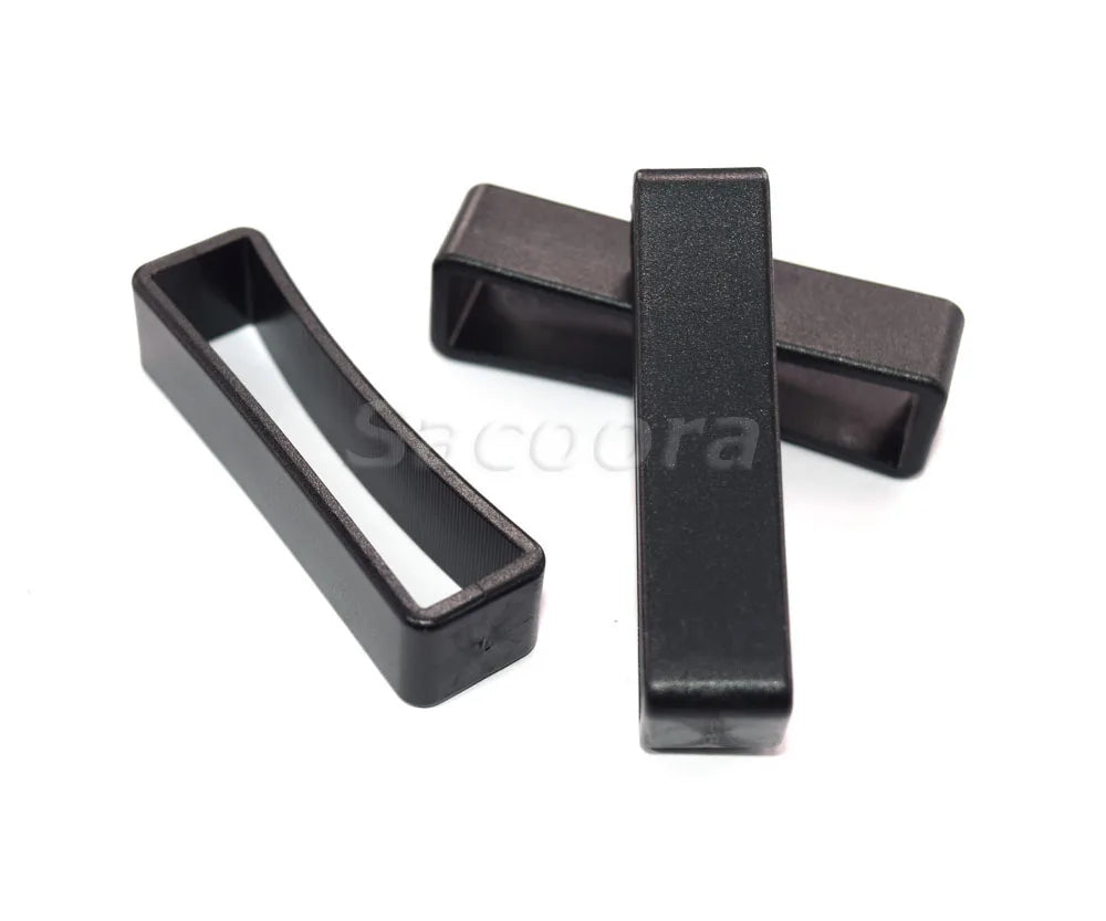 10pcs/pack Plastic Belt Loop Keeper Square Loop Leather Belt Buckle Harness Backpack Straps Black