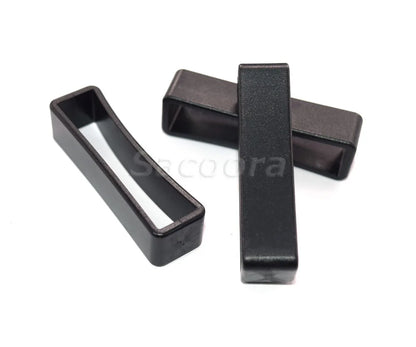 10pcs/pack Plastic Belt Loop Keeper Square Loop Leather Belt Buckle Harness Backpack Straps Black