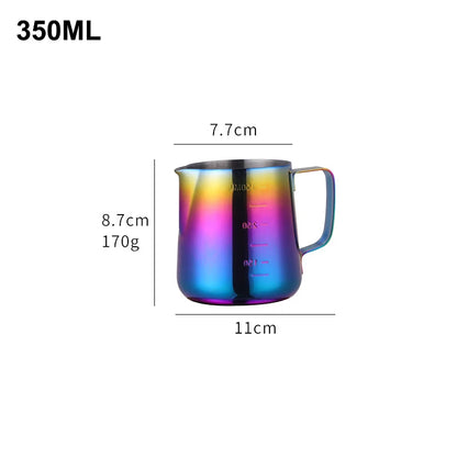 350ML/550ML Colorful Coffee Latte Milk Frothing Jug Milk Frother Pitcher Stainless Steel Jug Espresso Barista Pitcher Milk Pot