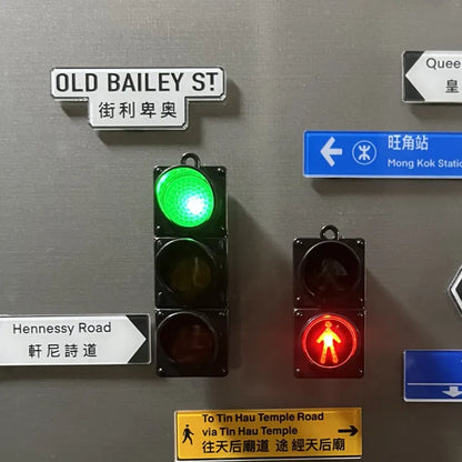 INS Glowing Magnetic Fridge Stickers Light Traffic Light Luminous Light Box Creative Refrigerator Sticker Magnets Home Decor