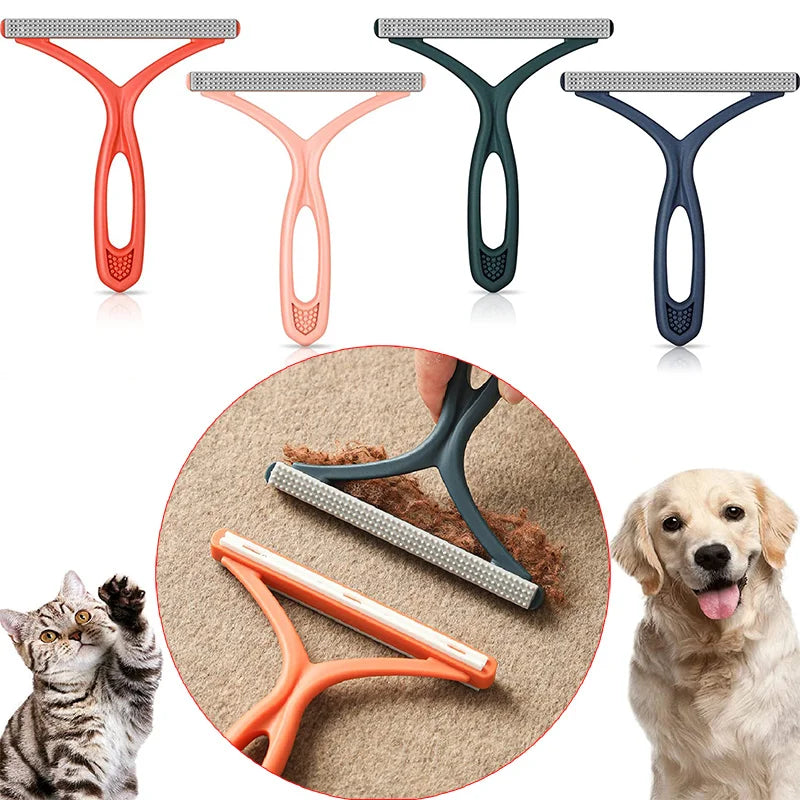 Pet Hair Remover Lint Remover Clean Tool Shaver Portable Silicone Double Sided Carpet Scraper Cleaner Fabric Shaver Brush Tool