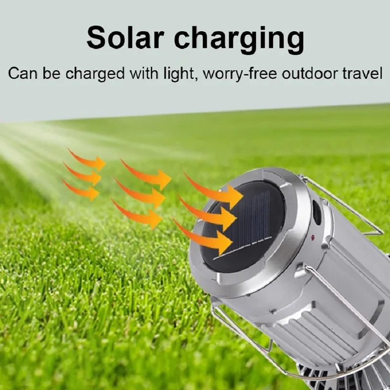 Camping, outdoor charging, horse light, solar fan, multifunctional emergency light, hanging lantern, emergency tent