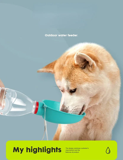 Dog Drink Water Portable Travel Pet Drinker Leak Proof Dog Bowl Food Cat Fountain Outdoor Walking Drinking Bottle Dogs Feeder