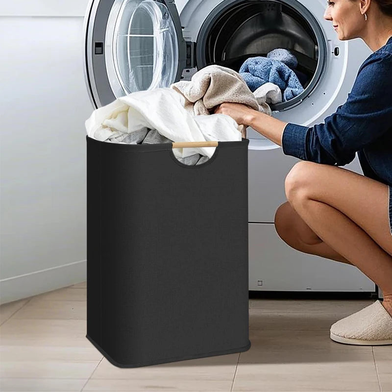 Extra-Large Laundry Hamper with Handles Freestanding Tall Dirty Clothes Basket for Bedroom Bathroom Dorm Laundry Baskets