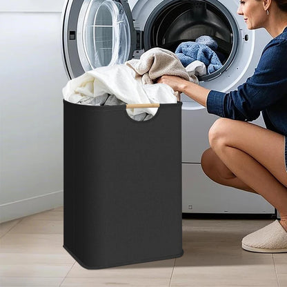 Extra-Large Laundry Hamper with Handles Freestanding Tall Dirty Clothes Basket for Bedroom Bathroom Dorm Laundry Baskets