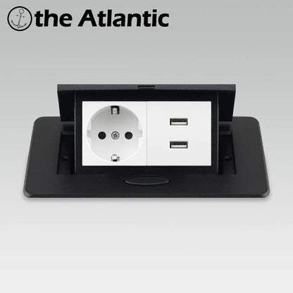 220V Desktop Power Socket Pop-up Hidden Socket EU Socket Built-in Socket With Dual USB Interface And type-C Interface