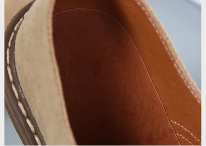 Fashion Woman Comfortable Daily Business Office Shoes Lace Up Genuine Leather Casual Women's Shoe Spring Autumn