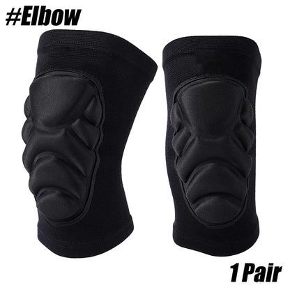 1Pair Premium Knee & Elbow Pads - Thick EVA Foam Protection for Sports & Work - Anti-Slip Design for Basketball/Volleyball/Work