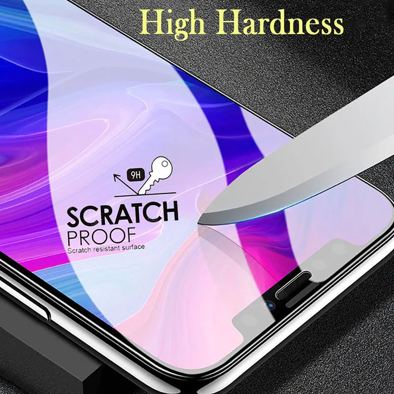 9H Anti Blue Ray Light Tempered Glass 3Pcs For iPhone 15 14 6 7 8 Plus 13 12 Mini 11 Pro XR XS Max SE2020 Screen Protector Glass