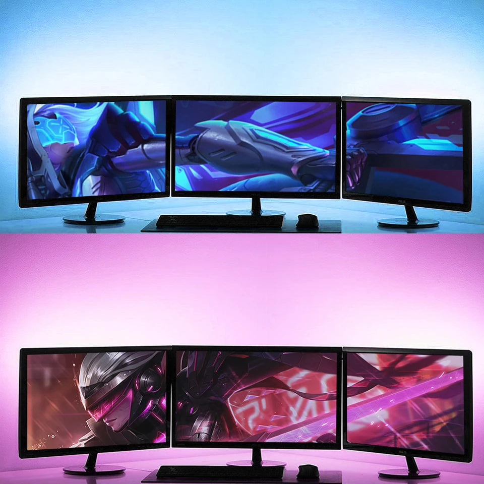 LED Strip Light 2835 5050 USB Bluetooth Flexible Lamp Tape 3key Sound Sensor RGB Ribbon 1M 2M 3M 4M DC5V Decoration TV BackLight