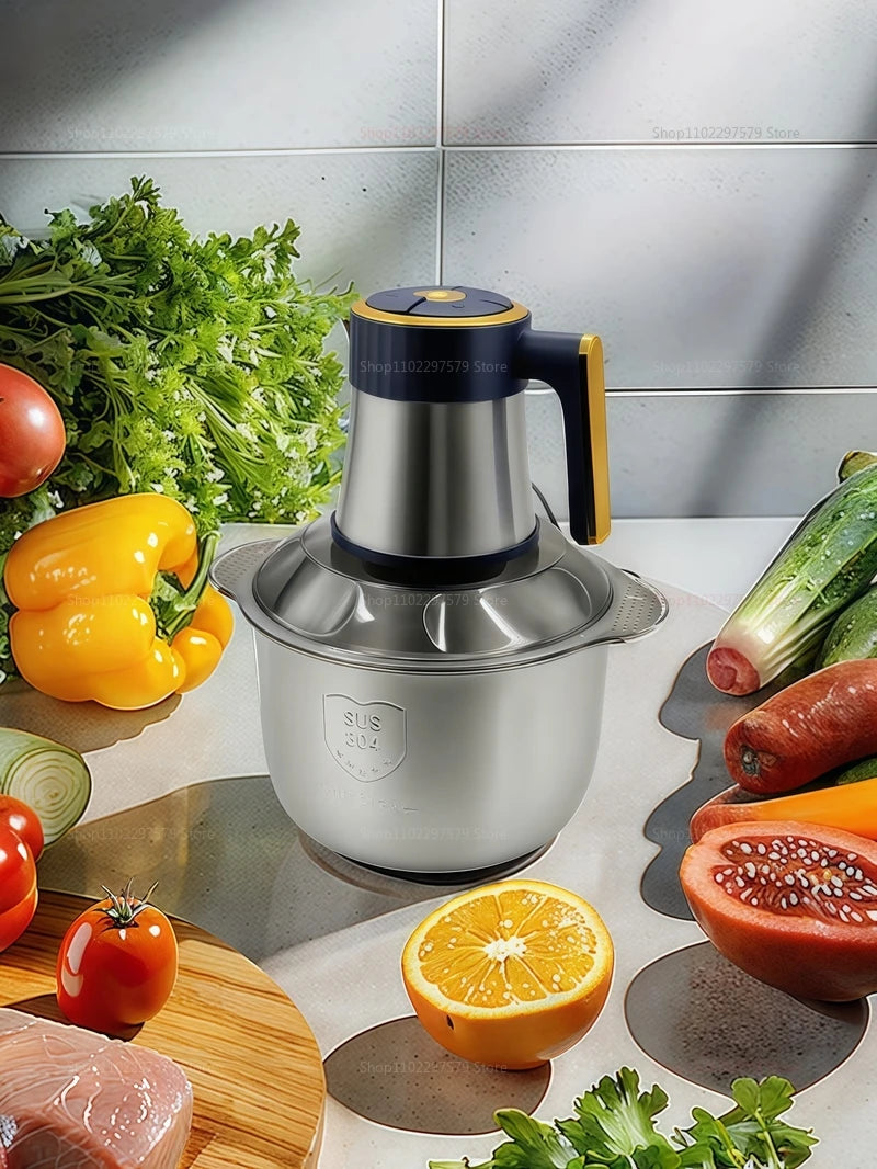 Multi-Function Stainless Steel Blender for Meat Fruits Veggies Food processors Five-speed Kitchen Electric Meat Grinder