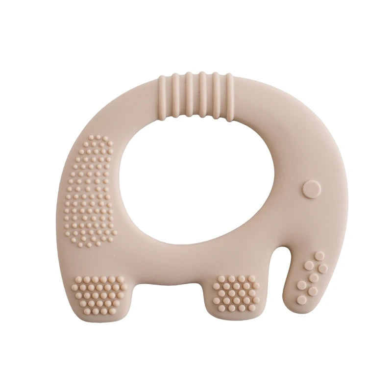 Baby Teether Food Grade Silicone Teethers Cartoon Animals Duck DIY Nursing Teething Pacifier Clip Baby Toy Teething Accessories