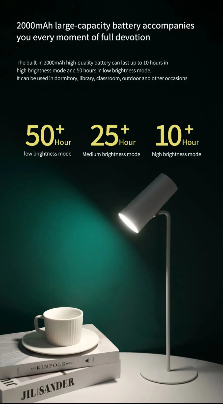 LED Table Lamp for Study Eye Protection USB Touch Dimming Reading Light Flashlight Bedroom Bedside Decor Photo Sunset Desk Lamps