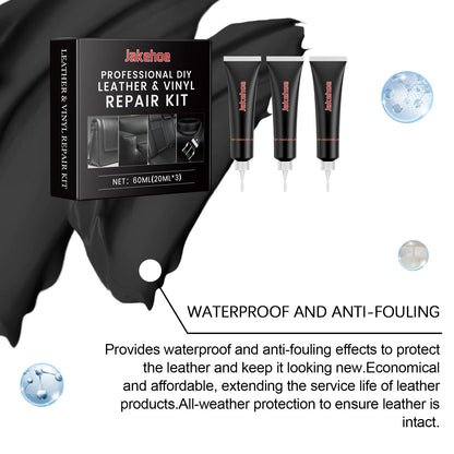 60ml Car Care Kit Liquid Leather Skin Refurbish Repair Tool Auto Seat Sofa Coats Holes Scratch Cracks Restoration Black