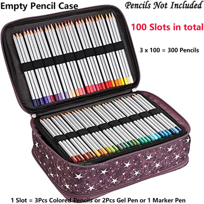 School Pencil Case Supplies 300 Slots Pencilcase Stationery Organizer Acsesories Large Capacity Pen Box Kit Aesthetic Bag Pouch