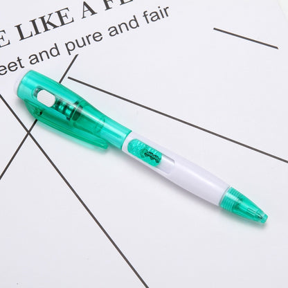 4pcs Funny Stationary Toy for Children Ballpoint Ball Point Pen Led Flashlight Torch