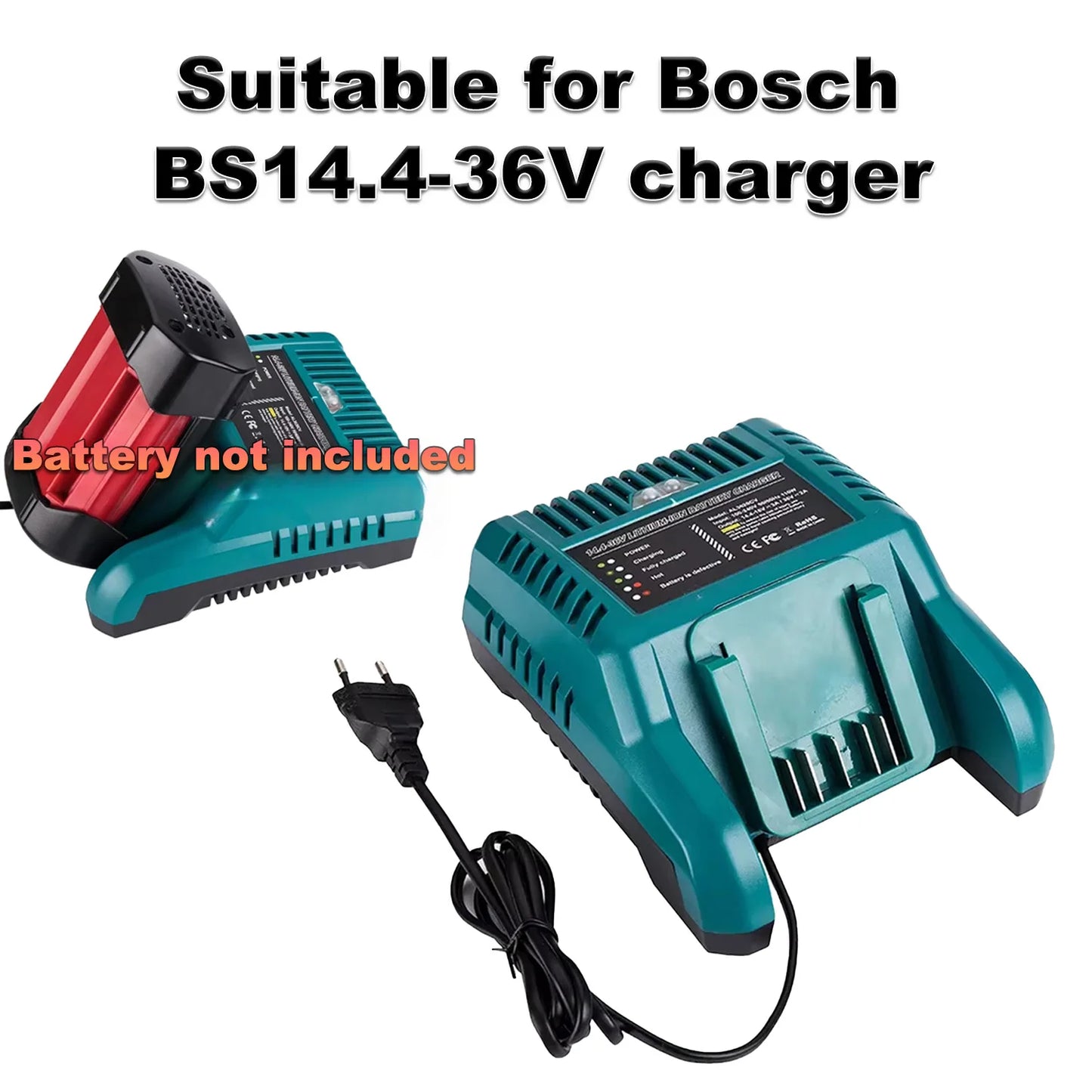 14.4-36V Charger Rechargeable Batteries Li-ion for Bosch Replacement Battery for Bosch BAT810 BAT836 D-70771 Power Tool Charger