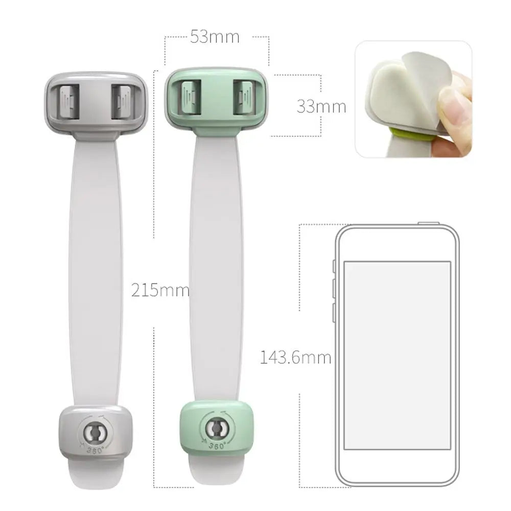 ABS Children Closet Cabinet Drawer Box Wardrobe Fridge Child Safety Lock Protection Baby Cabinet Lock Anti-Clip Hand
