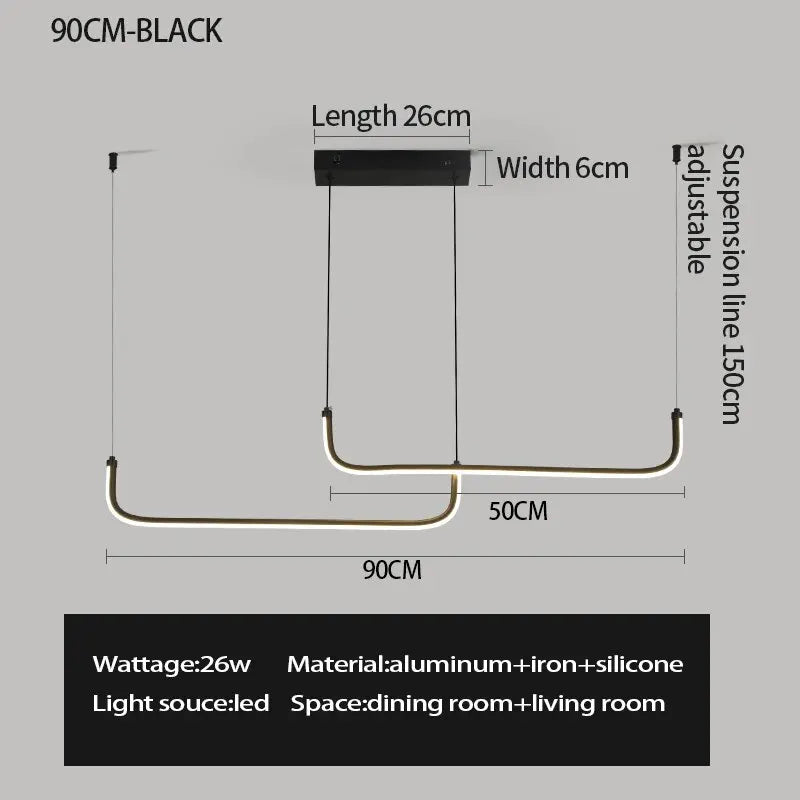 Modern Chandeliers Aluminum Dining Room LED Pendant Lamps Home Décor Bedroom Study Living RoomLighting Fixtures