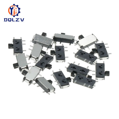 7Pin Mini Slide Switch On-OFF 2Position Micro Slide Toggle Switch 1P2T H=1.5MM Miniature Horizontal Slide Switch SMD