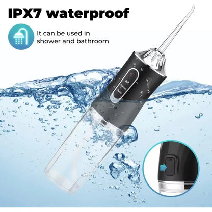 Oral Irrigator Portable Teeth Irrigator USB Rechargeable Waterproof Teeth Scrubber 3 Modes Clean Teeth Suitable Children Adults