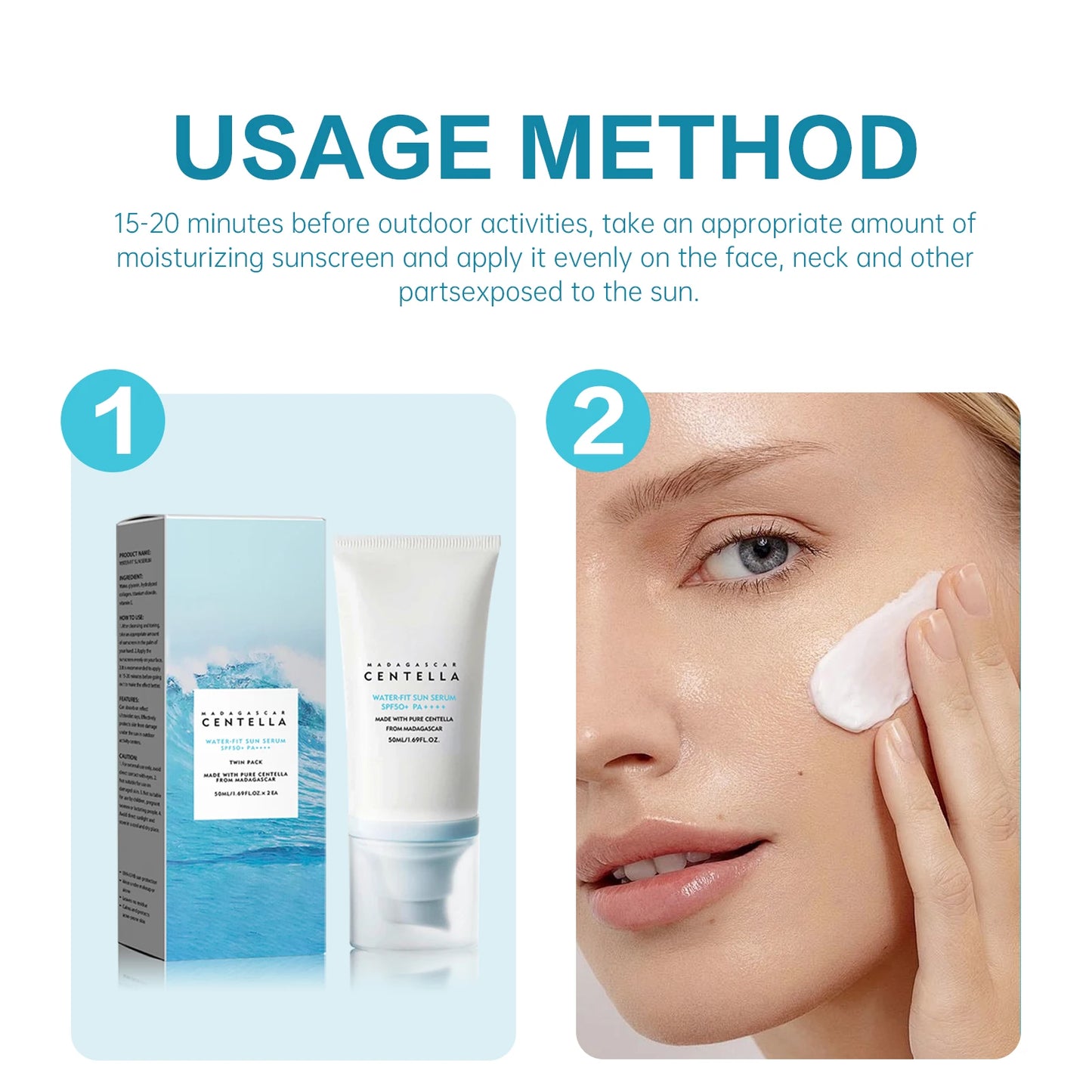 Facial Sunscreen 50+Solar Sunblock Skin Whitening Cream Korean body lotion Moisturizing Protector Care Body Sunscreen