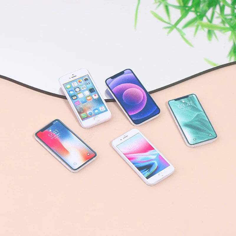 1:12 Scale Miniature Dollhouse Mobile Phone Model for Doll House Decoration